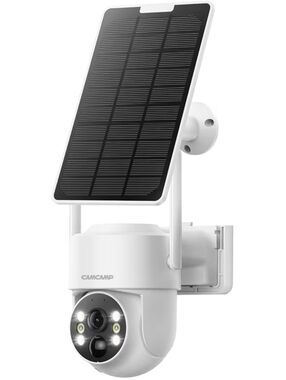 CAMCAMP Solar Outdoor Security Camera - White NEW